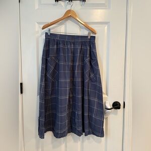 Patagonia organic cotton / hemp button down skirt size m